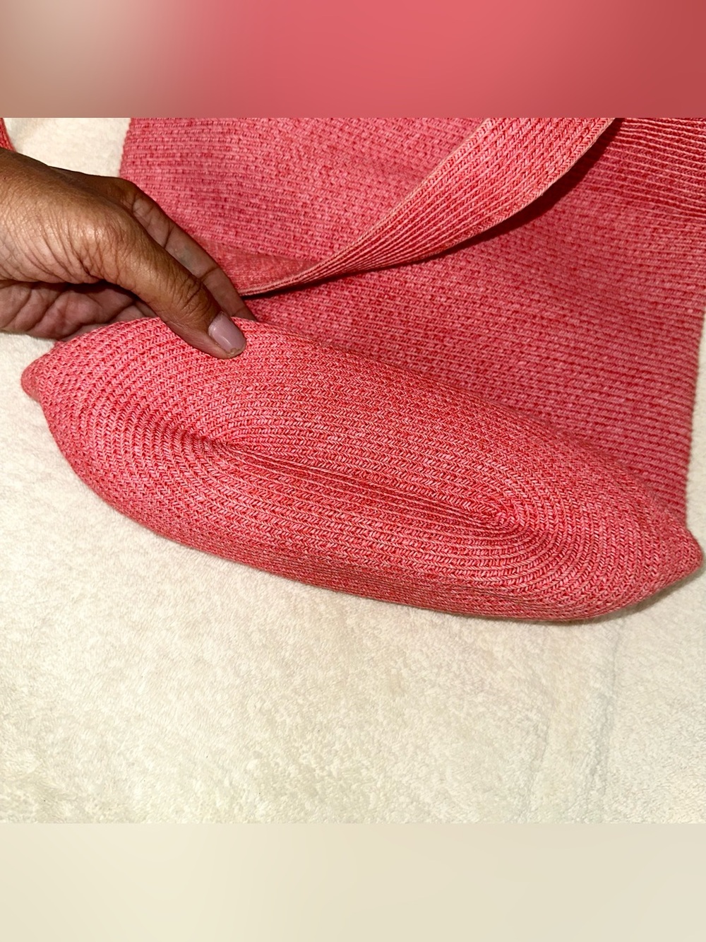 San Diego Hat Co Pink Woven Straw Shoulder Tote Bag Summer Beach Purse - Picture 4 of 8